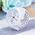 thumbnail image 4 of WORGEOUS 1pc personalidad unisex reloj en forma de anillo de dedo moda exquisito anillo de reloj de cuarzo (blanco), 4 of 7