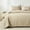 Beige, variant on Twin Quilt Bedding Set,Sky Blue Ultrasonic Quilt Set,Lightweight Soft Bedspread Coverlet,Modern Style Coin Pattern Bed Cover for All Seasons,2 Piece(1 Quilt,1 Pillow Sham)