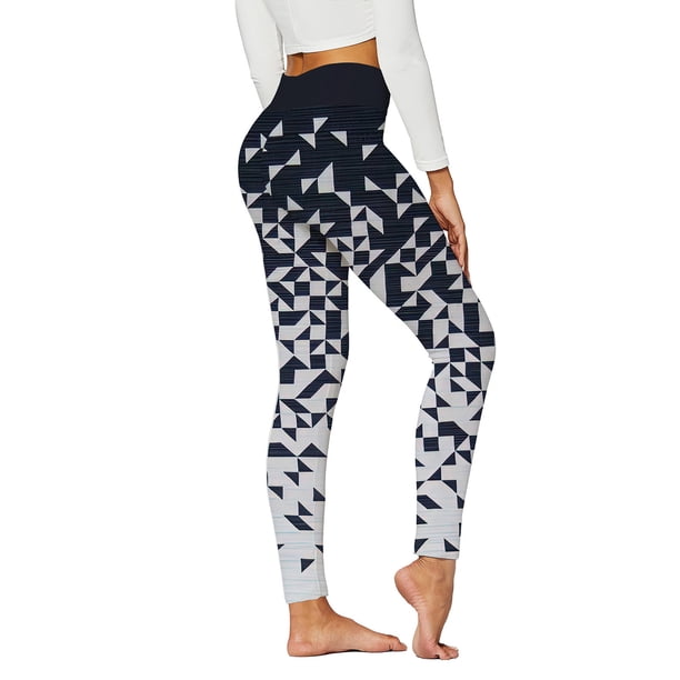 WILLBEST Pantalones de Yoga de Cintura Alta Con Estampado Para Mujer, Mallas Deportivas de Longitud Completa Para Correr y Hacer Ejercicio. Extra Grande