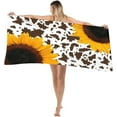 thumbnail image 6 of Cow and Sunflower Beach Towel Oversized Quick Dry Bath Towels Gift Thick Sand Free Beach Towels for Kids Adult Travel Pool Swimming Camping, 6 of 6