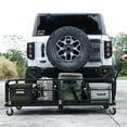 thumbnail image 4 of Luku 750 Lbs Heavy Duty Hitch Mount Cargo Carrier with Wheel and Handle - 60" x 26" x 13.8" Folding Cargo Rack Rear Luggage Basket Fits 2" Receiver for Car SUV Camping Traveling, 4 of 8