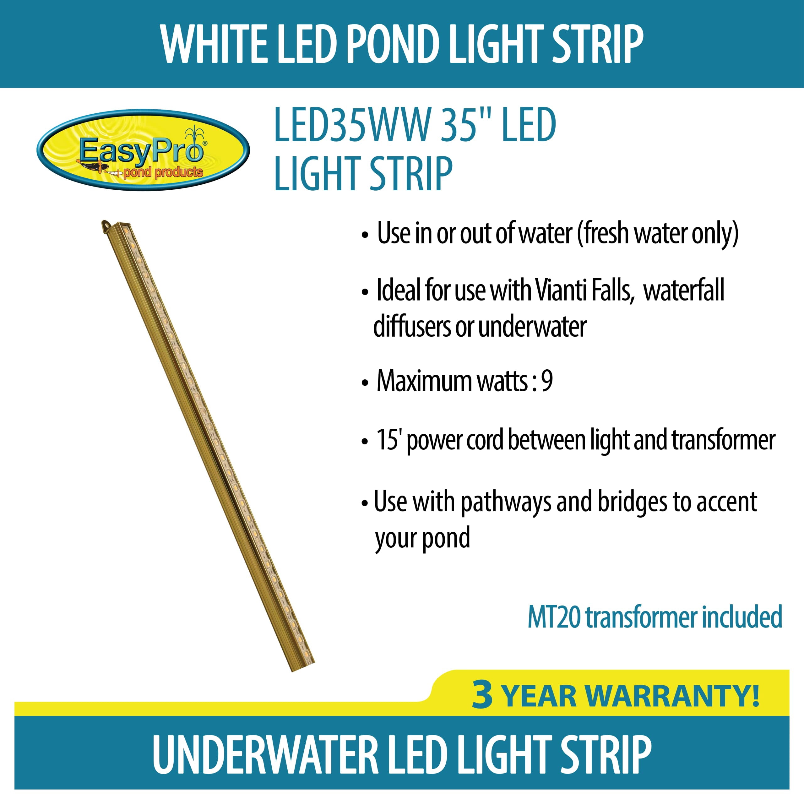 EasyPro LED11CB 11 in. LED Light Strip, Blue