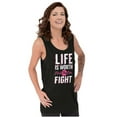 thumbnail image 3 of Life is Worth the Fight Breast Cancer Tank Top Tee Shirt Women Brisco Brands S, 3 of 6