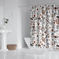thumbnail image 2 of Math Equations Science Icons White Pattern Shower Curtain 84"x72" ,Bathroom Decorative Shower Curtains Set with 12 Hooks,Modern Waterproof Washable Shower Curtain, 2 of 6