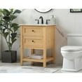 thumbnail image 2 of Elegant Decor Metropolis 24" Aluminum MDF Single Bathroom Vanity in Natural Wood, 2 of 8