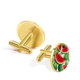thumbnail image 3 of Watermelon Stylish Men's Stainless Steel Shirt Cufflinks for Formal Attire - for Business Meetings and Special Occasions, 3 of 6