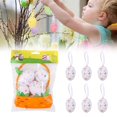 thumbnail image 2 of Clearance Items 6pc Easter Egg Hanging Ornaments, Easter Tree Pendants for Wall, Porch & Fireplace, Perfect Holiday Decorations for Easter, Spring, and Easter Holiday Home Decor, 2 of 9