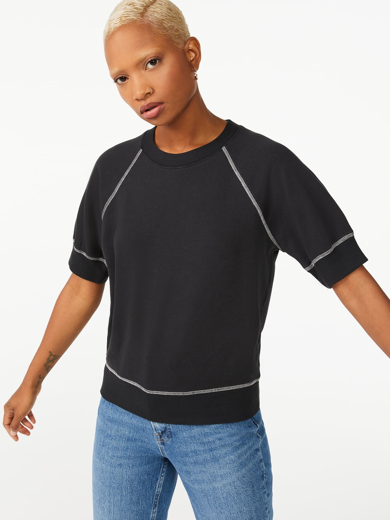 Free Assembly Womens Raglan Sweatshirt T Shirt with Brunei Ubuy