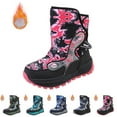 thumbnail image 5 of XXWXYD Girls' Boots Girls Boys Snow Boots Outdoor Warm Comfortable Non Slip Mid Calf Padded Small Big Kids Winter Shoes for Simple Casual Breathable Shoe(9-9.5 Years,Hot Pink), 5 of 9