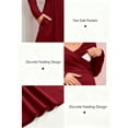 thumbnail image 4 of Yawrut Womens V-Neck Maternity Dresses Nursing Breastfeeding Dress With Pockets, 4 of 8