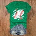 thumbnail image 2 of TODOZO Hot Sale!! Baseball Shirts Women Baseball Mom Tshirt Baseball Graphic Tee Game Day Gifts Funny Short Sleeve Tops Green Xl, 2 of 3