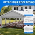 thumbnail image 3 of Dextrus 20x40 ft Outdoor Party Tent，Heavy Duty Event Tent with Reinforced Galvanized Frame, Spacious White Roof, Detachable Sidewalls & 4 Storage Bags, 3 of 10