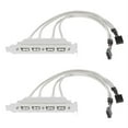 thumbnail image 1 of 2X Double Tête de Carte Mère 9Pin à 4Port USB 2.0 Câble Femelle PCI Support, 1 of 6