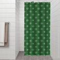 thumbnail image 2 of Green Christmas Snowflake Pattern Shower Curtain 36"x72" ,Bathroom Decorative Shower Curtains Set with 12 Hooks,Modern Waterproof Washable Shower Curtain, 2 of 6
