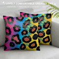 thumbnail image 3 of Satin Pillowcase for Hair and Skin Neon Gradient Animal Print Silk Pillowcase Soft Satin Cooling Pillow Covers No Zipper with Envelope Closure Standard, 3 of 5