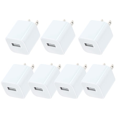 JOZASHON USB Wall Charger Adapter 1A/5V 5-Pack Travel USB Plug Charging Block Brick Charger Power Adapter Cube Compatible with XS/XS Max/X/8/7/6 Plus Galaxy S9/S8/S8 Plus