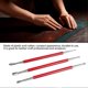 thumbnail image 2 of 3PCS Handmade Leather Plastic and Rubber Printing Press Wipers Rub Tool Set, 2 of 4