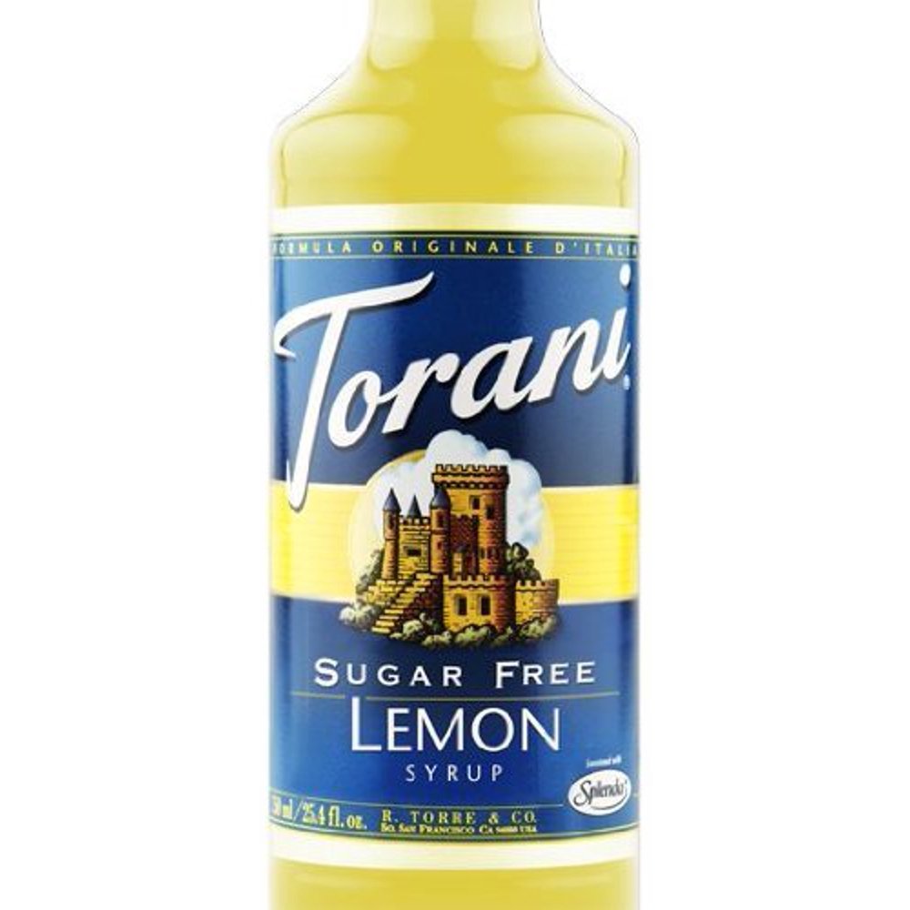 Torani Sugar Free Lemon Syrup 3 bottles of 750 ml