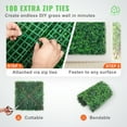 thumbnail image 6 of KFFKFF Artificial Boxwood Panel 12pcs 10" X 10" Grass Hedge Wall Mat for Fence, 6 of 9