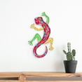 thumbnail image 2 of Northlight 11.75"  Red Floral Metal Lizard Outdoor Wall Hanging, 2 of 3