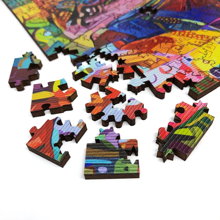 FoxSmartBox Wooden Jigsaw Puzzle For Adults - 210 Pieces, Made In USA, Water Lilies Art