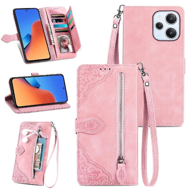 Funda billetera anti-golpes para GANGXUN Redmi 12 , ideal para día a día y trabajo