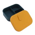 thumbnail image 4 of ZOUSSIQI Silicone Bento Lunch Box Rectangle Leakproof 3 Compartment Divided Food Storage Container for Kids Adults Yellow JU316-135832, 4 of 13