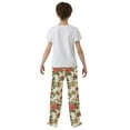 thumbnail image 4 of FORMRS Boys Pajama Pants with Pockets Size 6-8Y Kids Lounge Sleep Bottoms, Retro Christmas Holly, 4 of 8