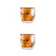 thumbnail image 3 of Wosthever Taza de café de doble capa de 250ml, taza de cristal para jugo de leche y té de oso, vasos de cerveza transparentes antiescaldado con Color ámbar 2Conjunto, 3 of 6