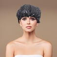thumbnail image 3 of Sequin Shower Hair Protection Hat Multi-use Bath Hat Elastic Bathing Hat for Women, 3 of 9