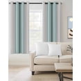 thumbnail image 2 of Teal Aqua Stripes Blackout Curtains 54 Inches Long for Bedroom, Minimalist Abstract Vertical Lines Thermal Insulated Room Darkening Black Out Window Curtain Panels Grommet Drapes for Living Room, 2 of 8