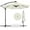 Off-white, variant on Wildbreak 10 ft Offset Hanging Market Patio Umbrella, with Solar LED, Easy Tilt Adjustment, Off-white