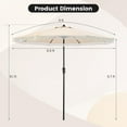 thumbnail image 2 of REKHH 9 FT Patio Umbrella with Fringe, Vented Top, Outdoor Tassel Table Umbrella with Push Button Tilt, Crank, Heavy-Duty Market Sunshade for Yard Garden Pool,Beige, 2 of 6