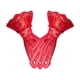 thumbnail image 1 of Guantes cortos de encaje para mujer, transparentes, elegantes, para boda, formales, fiesta de té, disfraz de princesa, novia, graduación, ópera Rojo, 1 of 8