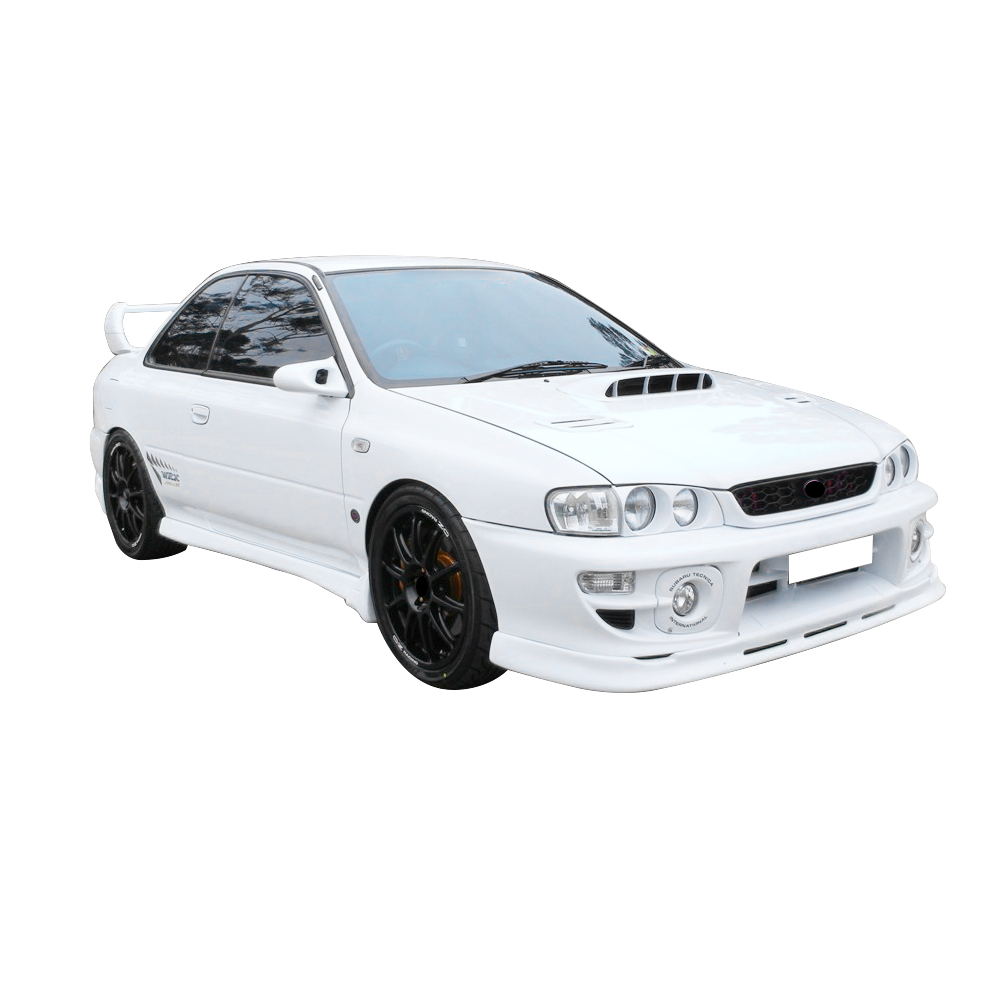 FREE-AUTO802 PD-Style Front Bumper Lip – 2002-2003 Subaru Impreza WRX Sedan, Unpainted Black Polyurethane