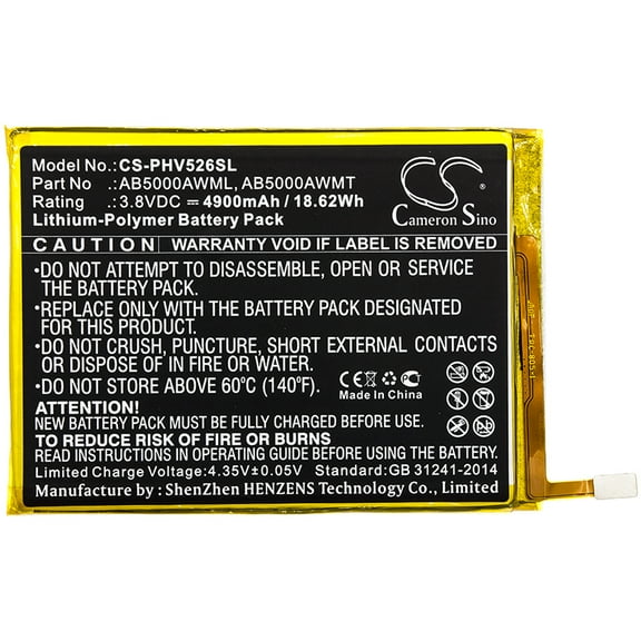 4900mAh AB5000AWMT AB5000AWML Battery for Philips Xenium V787 V526 Xenium V526 V787 CTV526