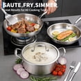 thumbnail image 3 of 11 Piece Tri Ply Stainless Steel Cookware Set, Induction Compatible Pots and Pans with Aluminum Core, Non Toxic Warp Resistant Oven Dishwasher Safe, Professional Kitchen Cooking Set, 3 of 8