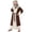 Z09-Brown, variant on Gaexia Kids Shepherd Outfit Boys Robe Set Head Wrap Belt Biblical Theme Dress Up Clothing Pageant Outfit