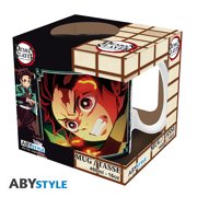 ABYstyle Demon Slayer Tanjiro Black & Green Ceramic Coffee Mug 16 Fl Oz Anime Manga Drinkware Home & Kitchen Merch