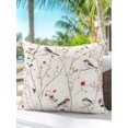 thumbnail image 6 of Outdoor Pillows Waterproof, Spring Floral Bedding Throw Pillows with Insert for Couch Sofa Bed, Summer Birds Botanical Country 18x18 Inch Pillowcases Decorative Camping Patio Pillow Set of 1, 6 of 8