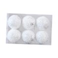 thumbnail image 1 of 6 adornos navideños de bolas para árbol de Navidad, adornos colgantes de 8 cm para Lentejuelas blancas, 1 of 9