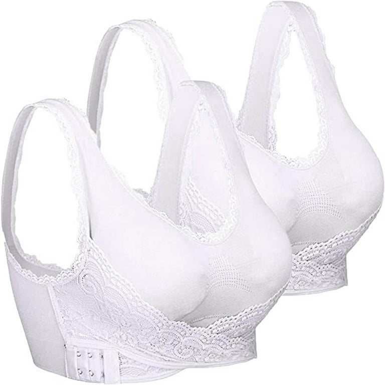YWDJ Bras for Women Push Up No Underwire Front Closure Front Clip