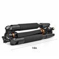thumbnail image 6 of DSLR Camera Tripod - Professional Q555 Portable Travel Compact Monopod With Ball Head Adjustable Legs Magnesium Aluminium For Digital Canon Nikon Sony Olympus Pentax Stand Holder, 6 of 14