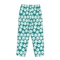 thumbnail image 5 of Naloa Green Baseball Print Women’s Ultra-Soft Comfy Pajama Lounge Pants with Pockets & Drawstring, 5 of 8
