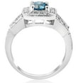 thumbnail image 2 of Pompeii 1 1/10ct Blue Diamond Cushion Halo Engagement Ring 14K White Gold (G/H,I1), 2 of 3