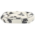 thumbnail image 2 of SAFAVIEH Hound Small Pillow Style Dog Bed, Ivory/Grey, 2 of 8