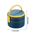 thumbnail image 2 of IROINID Portable Double-layer Love Lunch Box With Rice Can Be Microwave-heated Portable Lunch Box Student Bento Box, 2 of 7