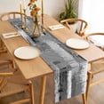 thumbnail image 3 of Grey Abstract Table Runner - 108 Inch Long, Kitchen Dining Table Runner Dresser Scarves, Modern Mottled Art Oil Painting Farmhouse Decor for Coffee Tables Wedding Party Banquet, 3 of 8