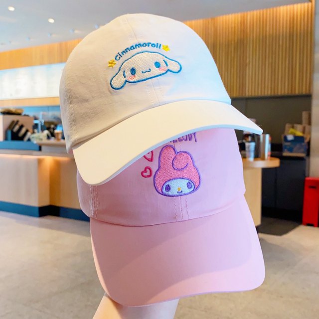 Kulomi Children's Hat Summer New Girls Cartoon Sanrio Sunscreen Cap Girls All-match Baseball Cap