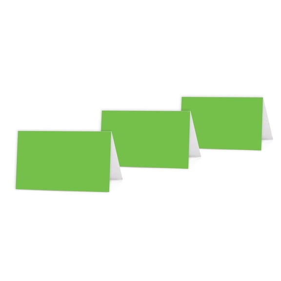 Koyal Wholesale Kiwi Green Table Tent Place Cards – 20-Pack, Folded Cardstock, Wedding and Party Seating Cards